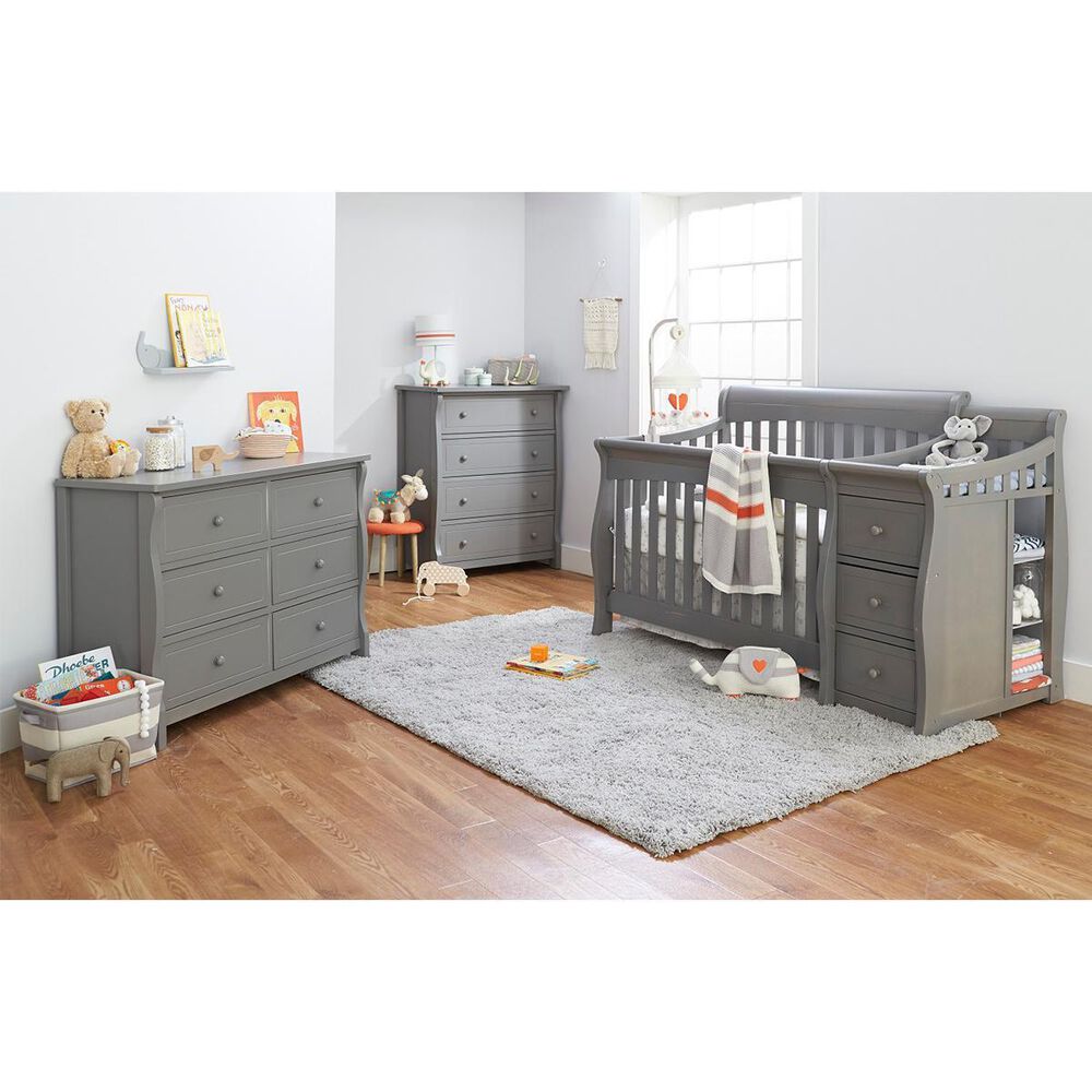 Sorelle Furniture Princeton Elite Crib and Changer in Weathered Gray, , large