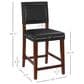 Linden Boulevard Brook Counter Stool with Black Upholstery in Cherry, , large