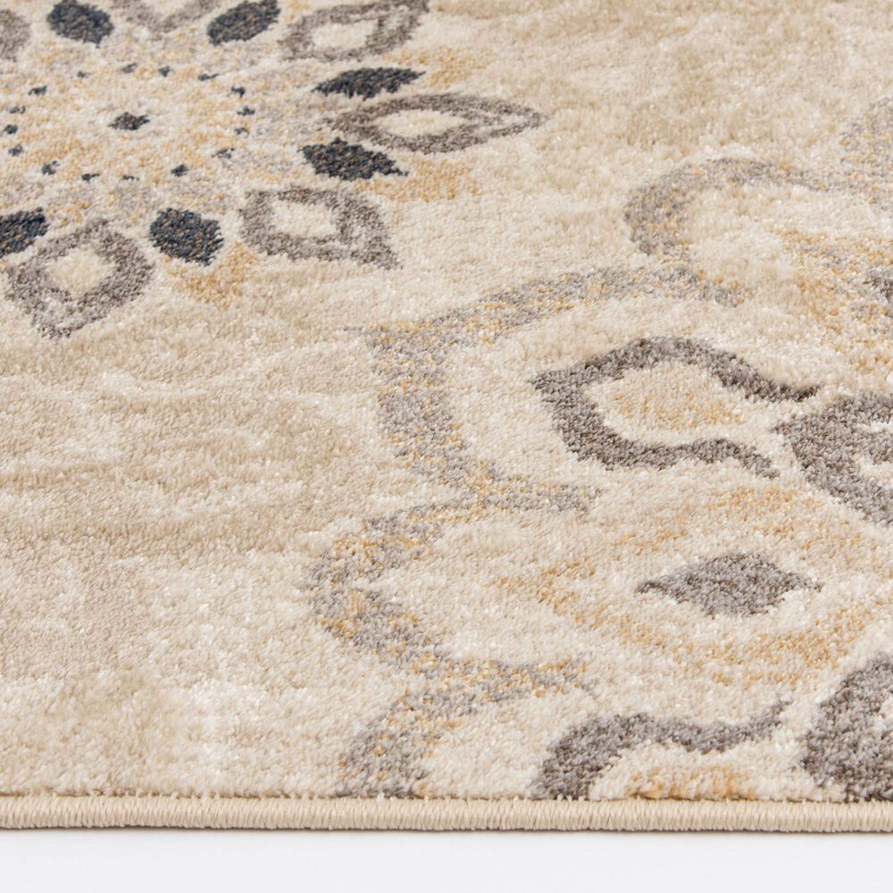 Central Oriental Minerva Asterin 7&#39;10&quot; x 9&#39;10&quot; Alabaster and Sand Area Rug, , large
