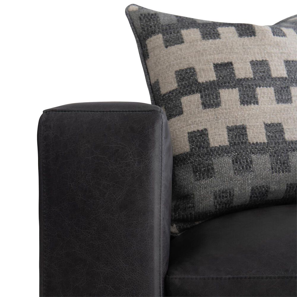 Bernhardt Noel Leather Club Chair in Grey, , large