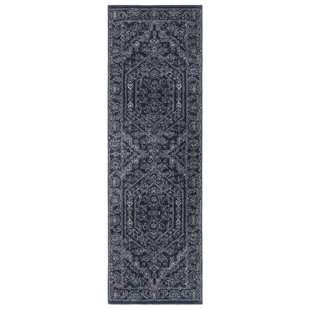 Safavieh Adirondack ADR108N 2&#39;6&quot; x 16&#39; Navy and Ivory Runner, , large