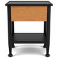 Riverside Furniture Calhoun 1-Drawer Nightstand in Ebony Whiskey Oak with USB Ports, , large