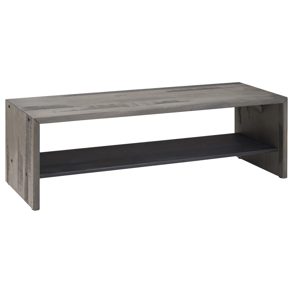 Walker Edison 58" Rustic Entry Bench in Gray, , large