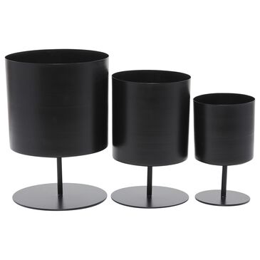 Novogratz 14" x 10" Modern Planter in Black (Set of 3), , large