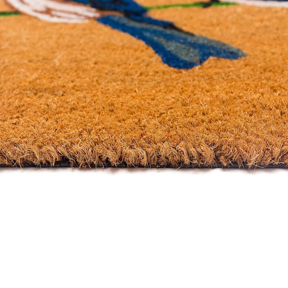 Trans-Ocean Import Natura Blue Birds 2&#39; x 3&#39; Natural and Blue Door Mat, , large