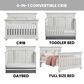 Oxford Baby Weston 2-Piece Crib and Dresser Nursery Set in Vintage White, , large