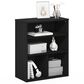 HOMLUX 3-Tier Display Bookcase with Adjustable Shelves in Black Oak, , large