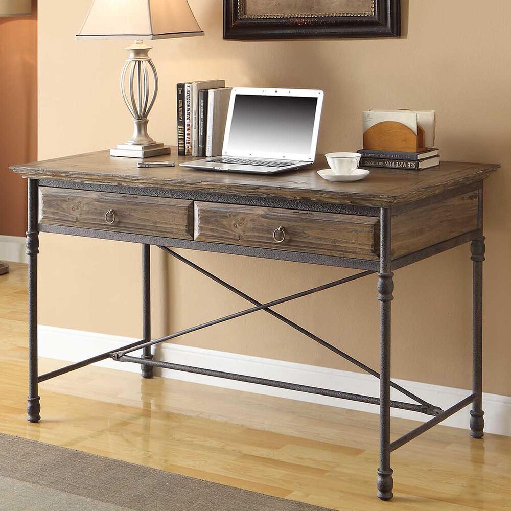 Shell Island Furniture Corbin 2-Drawer Desk in Corbin Medium Brown, , large