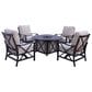 GatherCraft Denison 5-Piece Octagon Firepit Chat Set in Splendor Wheat, , large
