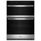Whirlpool 2-Piece Kitchen Package with 6.4 Cu. Ft. Combination Wall Oven and Electric Cooktop in Fingerprint Resistant Stainless Steel and Black, , large