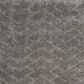 Nourison Dreamy Shag Chevron 4" x 6" Grey Area Rug, , large