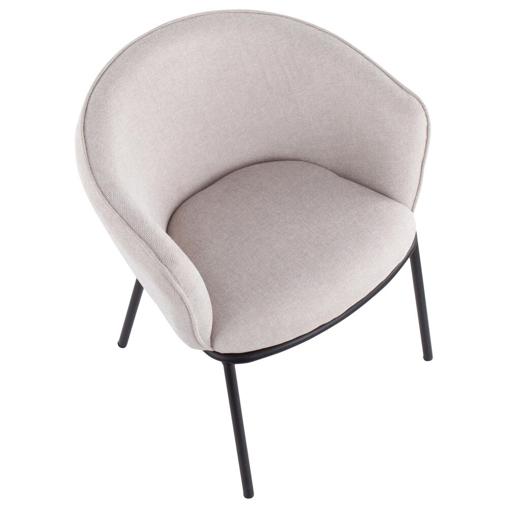 Lumisource Ashland Chair in Cream/Black, , large