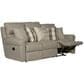 Catnapper Westport Lay Flat Manual Reclining Sofa in Bisque, , large
