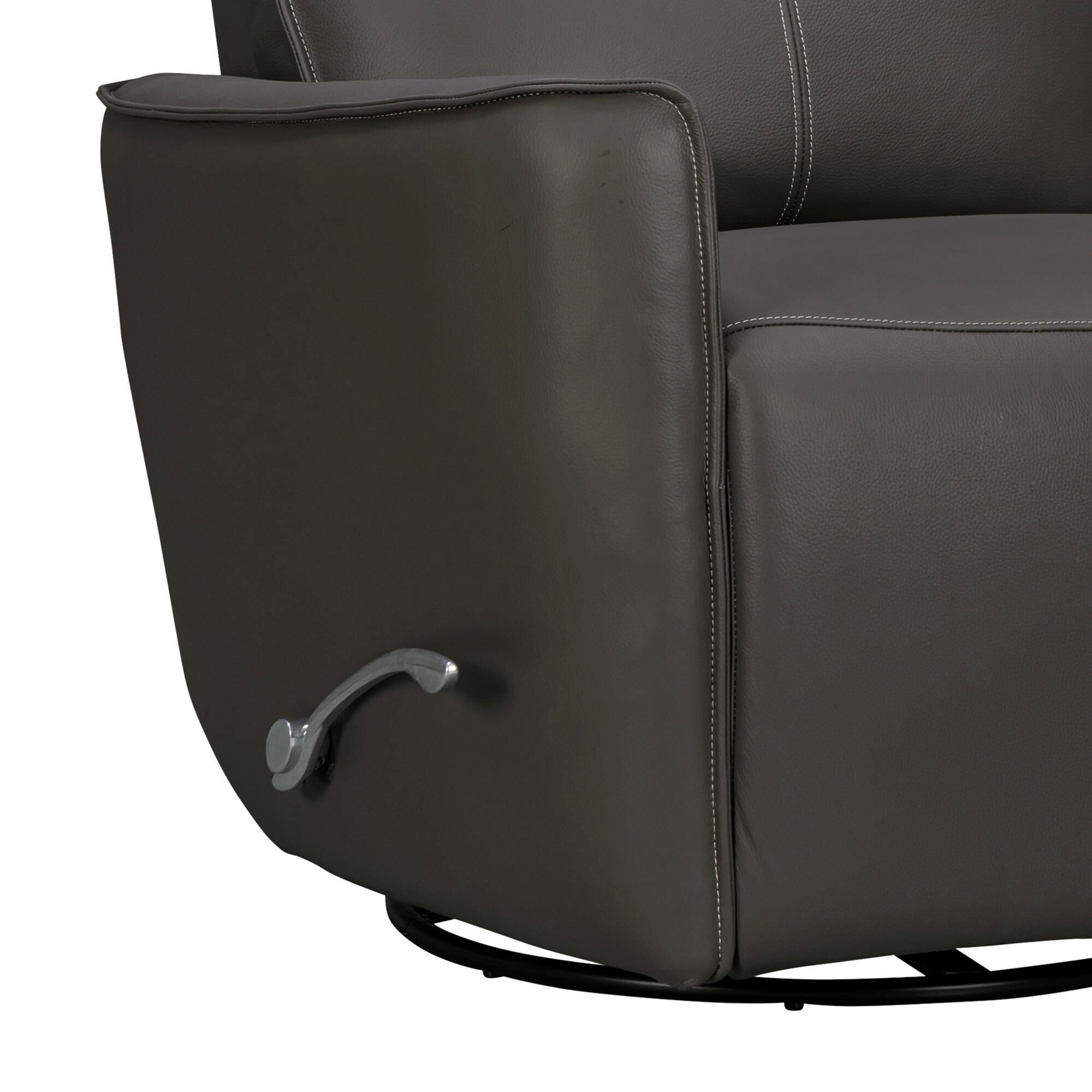 Simeon Collection Rosxy Manual Swivel Glider Recliner in Abby Dark