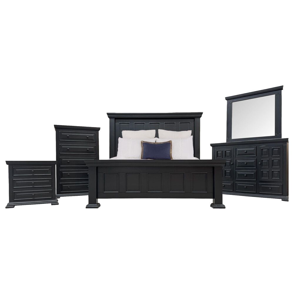 Woodland & Co Castle 5 Piece King Bedroom Set in Pure Merle, , large