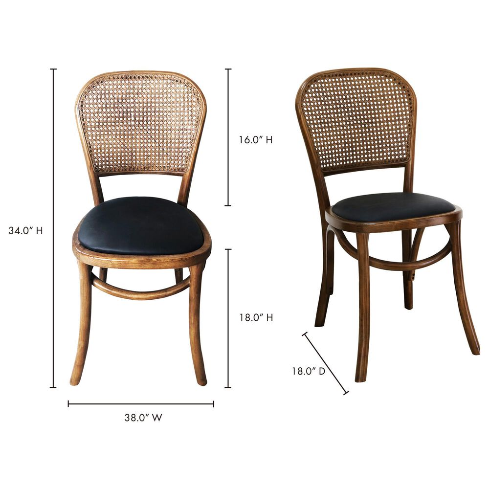 Moe&#39;s Home Collection Bedford Dining Chair in Brown, , large