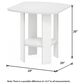 HOMLUX End Table in White (Set of 2), , large