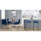 Lumisource Fuji Side Chair with Blue Cushion in Black (Set of 2), , large