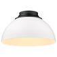 Golden Lighting Zoey Flush Mount in Matte Black and White, , large