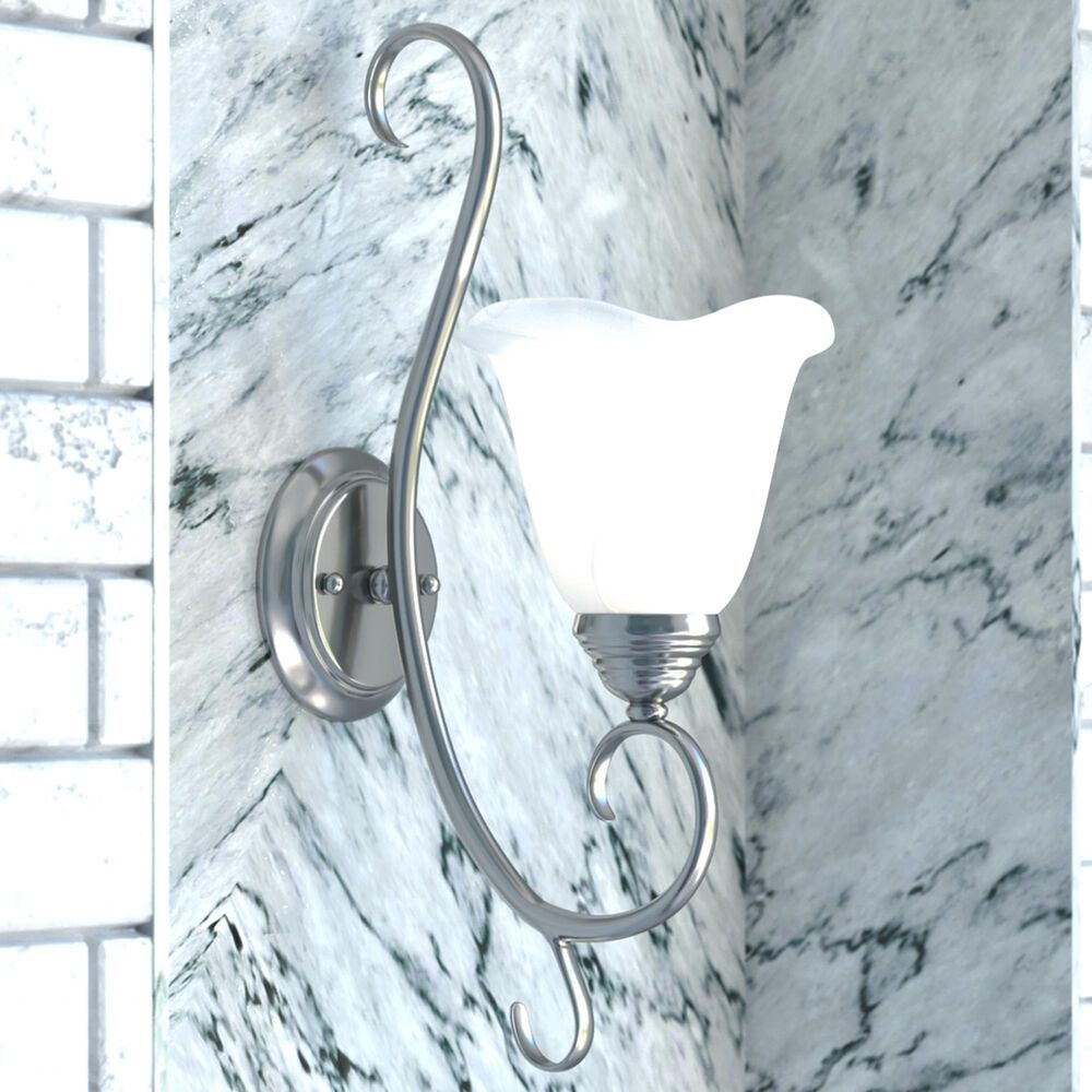 Vaxcel Bella 1-Light Bathroom Vanity Fixture in Brushed Nickel, , large