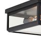 Vaxcel Kinzie 2-Light Outdoor Flush Mount in Textured Black, , large