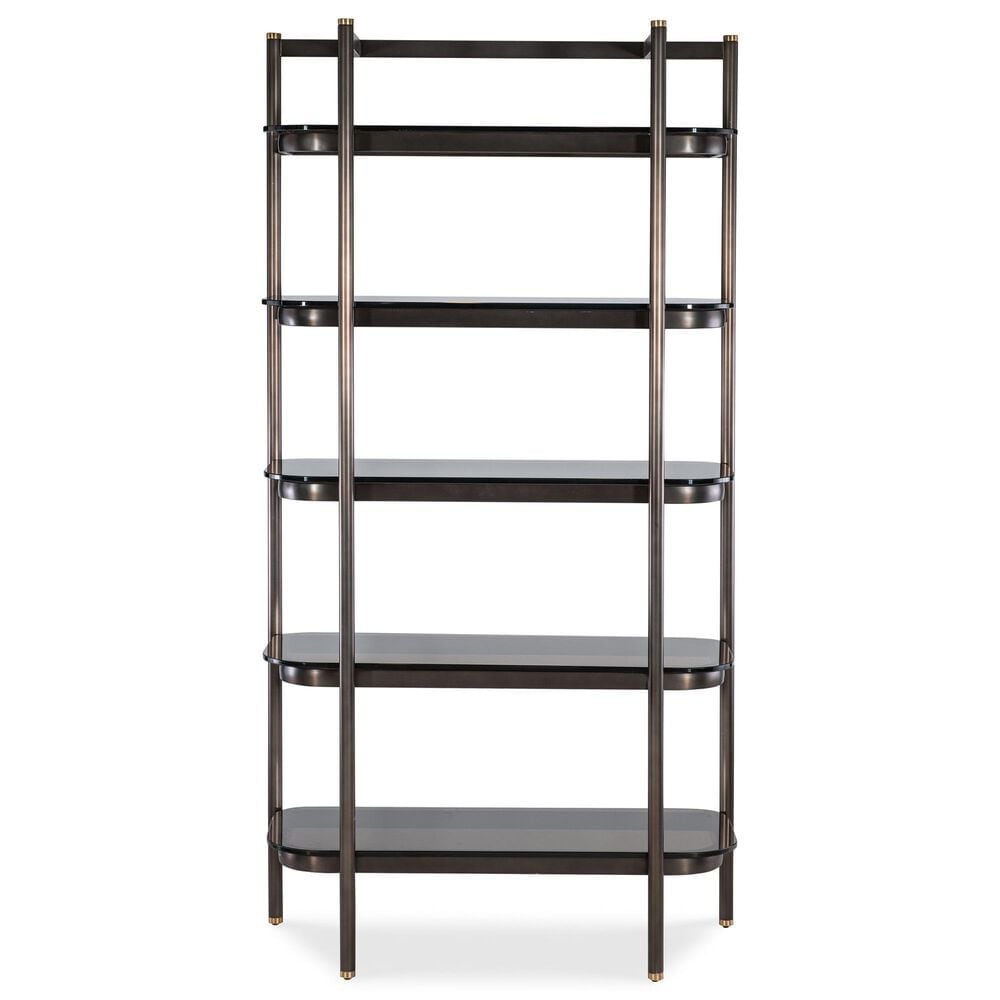 Hooker Furniture Grayson 5-Shelf Etagere in Black and Gold, , large