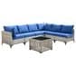 HOMLUX 7-Piece Patio Conversation Set in Navy Blue, , large