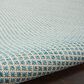 Nourison Courtyard Ivory and Aqua 8" x 10" Indoor/Outdoor Area Rug, , large