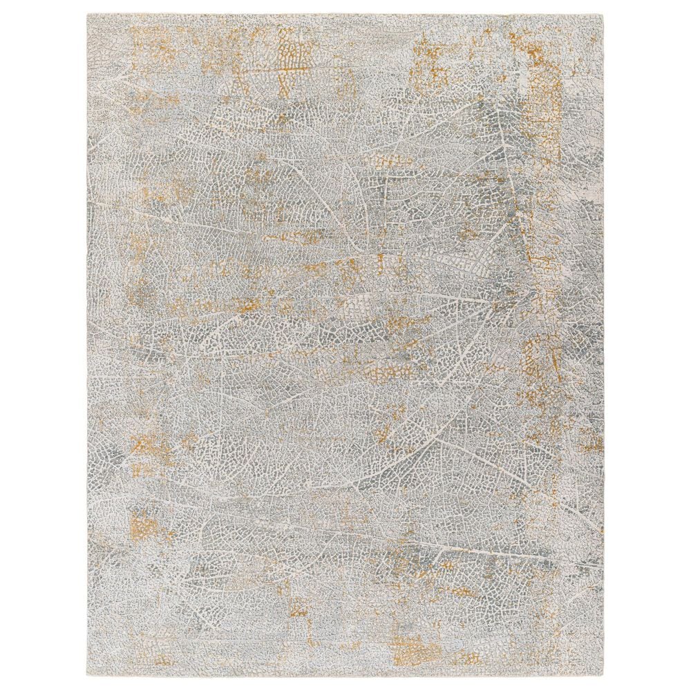 Surya Dresden Medium Gray, White, Light Slate, Gray, Mustard and Denim 9&#39; x 12&#39;2&quot; Area Rug, , large