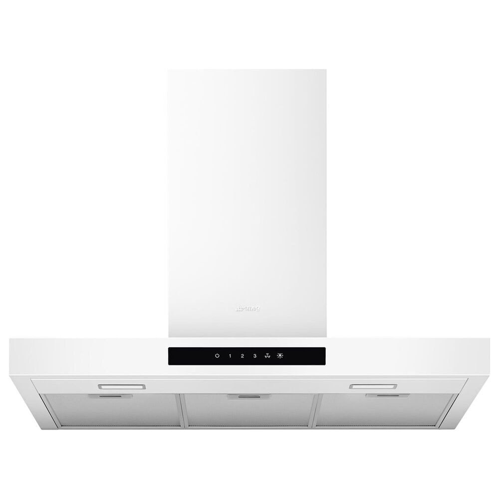 SMEG 30" Flat T-Shape Universal Brushed Hood in Matte White, , large