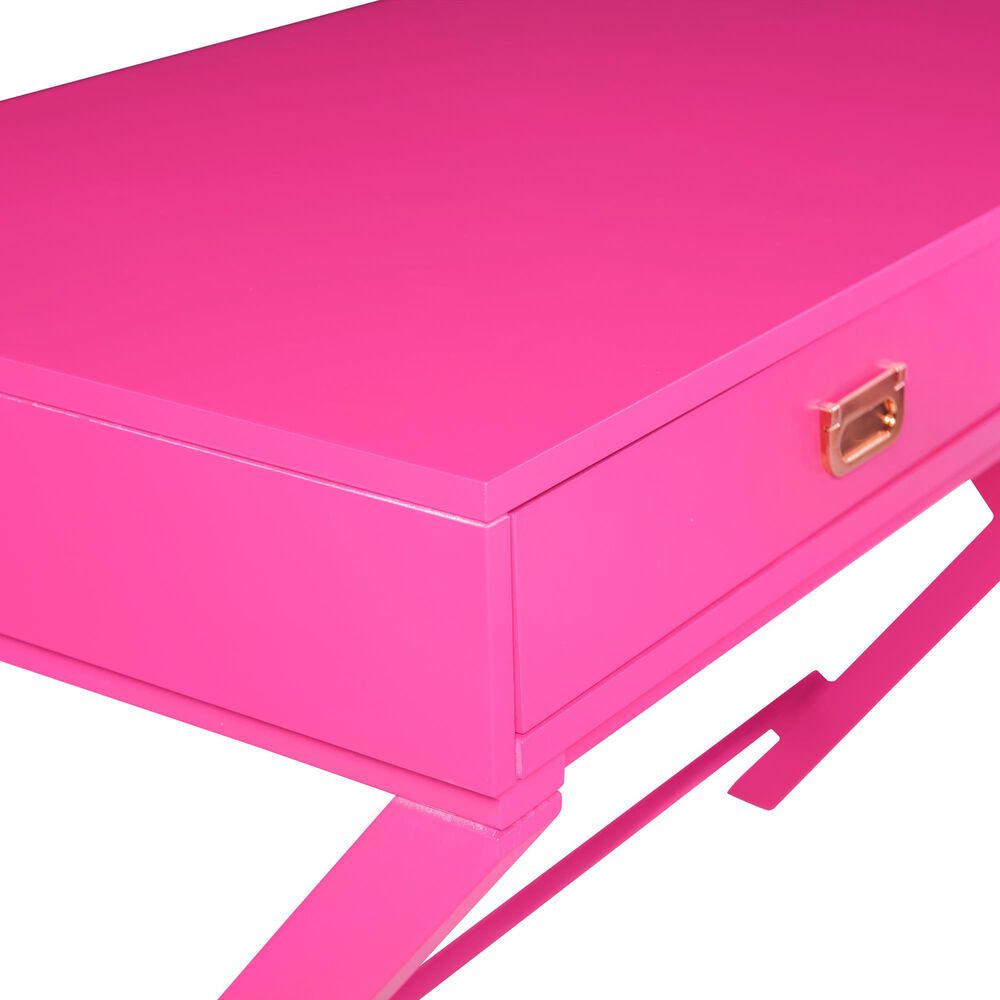 Linon Home Decor Peggy Writing Desk in Raspberry Pink, , large
