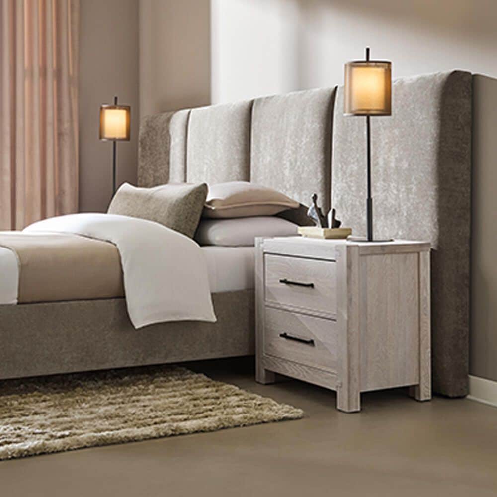 Viceray Collections Joinery 2-Drawer Nightstand in Washed White Oak, , large