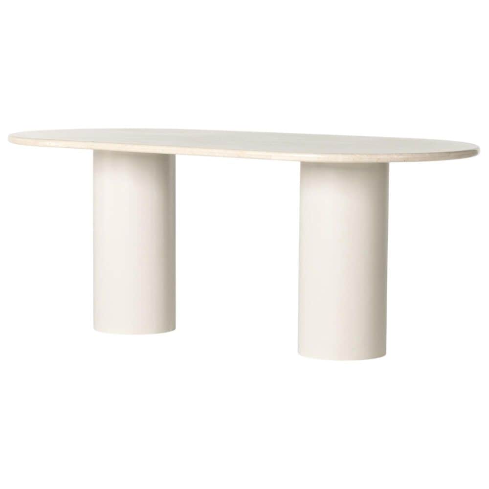 Amber Lewis x Four Hands Rockwell Dining Table in Cream Marble, , large
