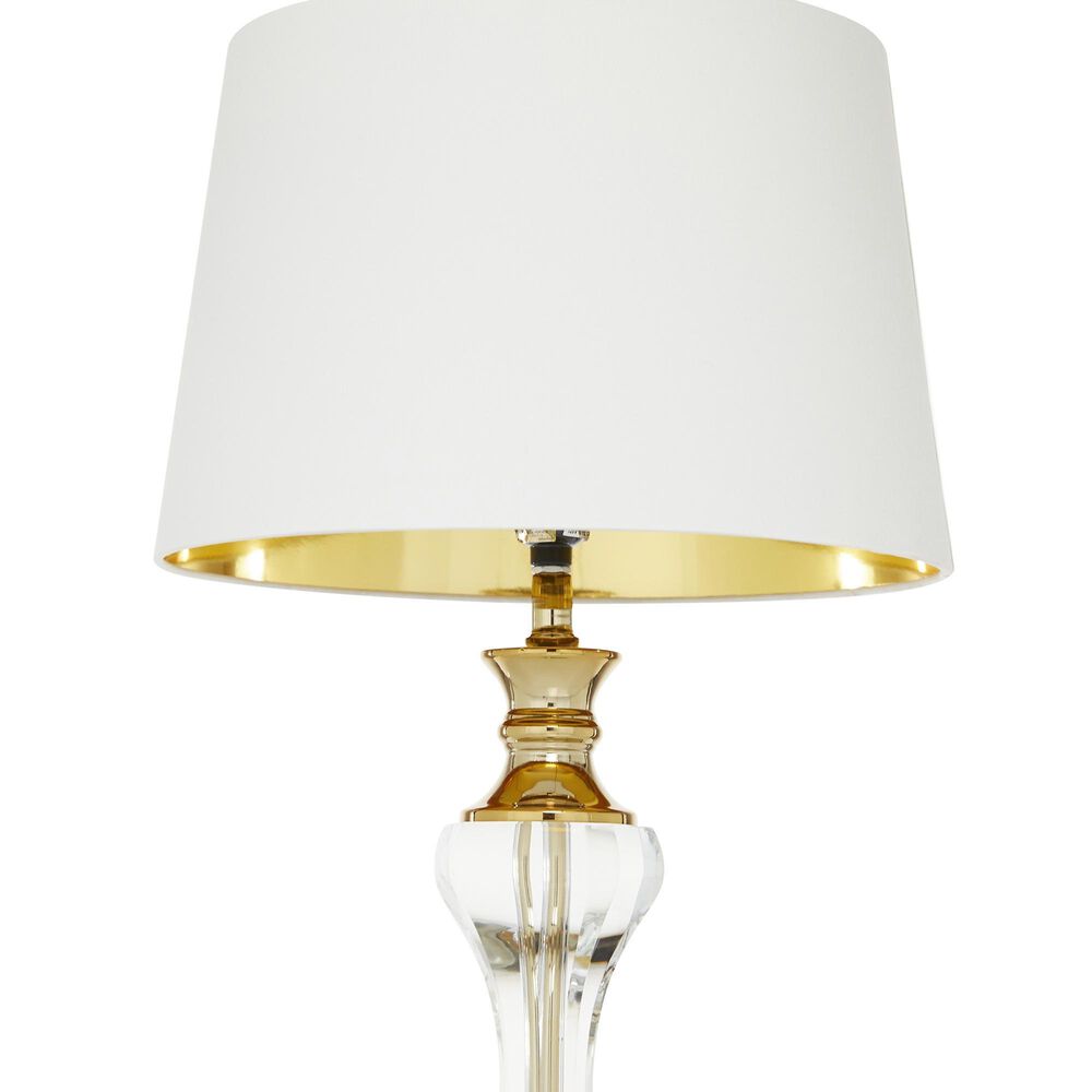 Maple and Jade Table Lamp in Shiny Gold and Clear, , large