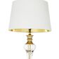 Maple and Jade Table Lamp in Shiny Gold and Clear, , large