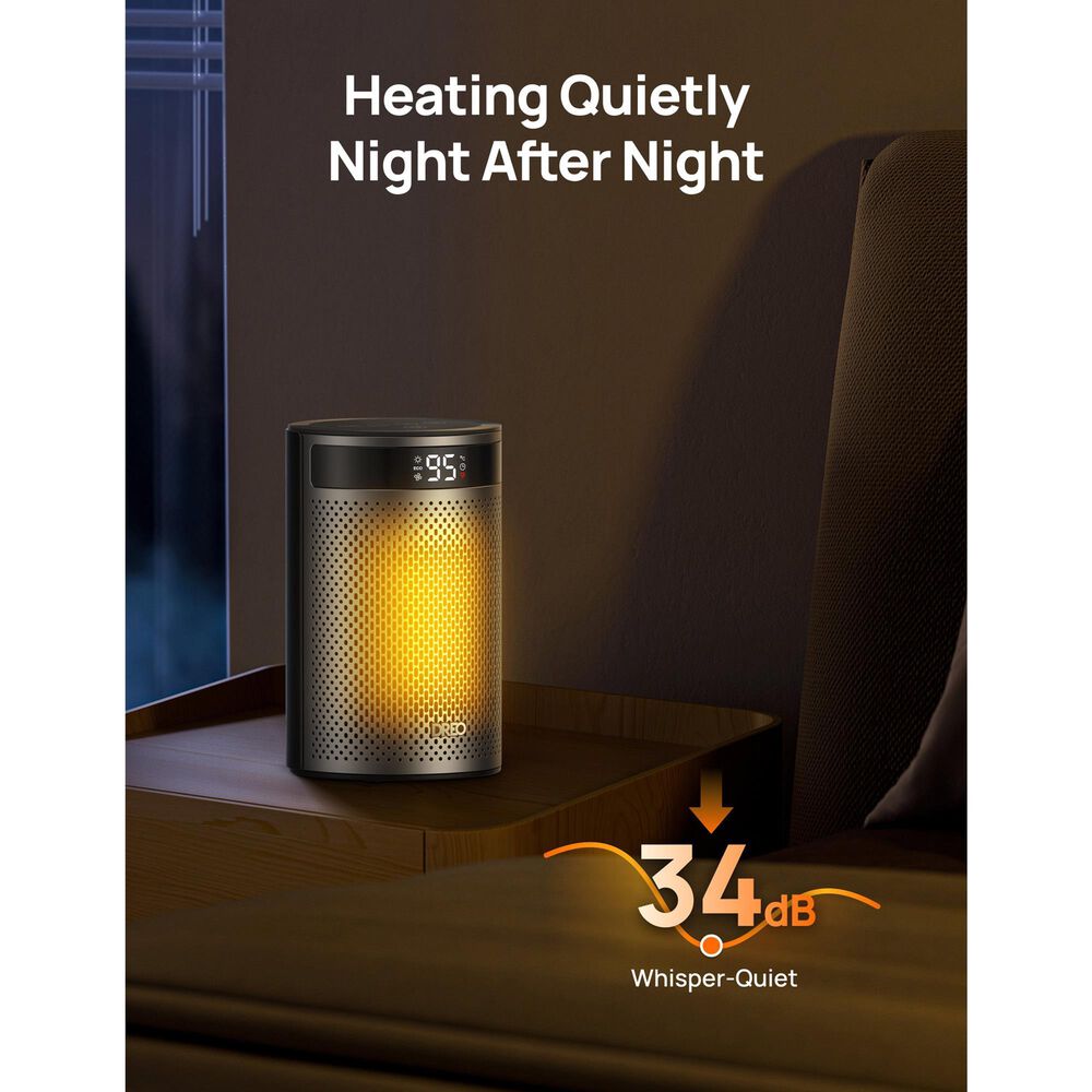DREO Atom Ceramic Electric Space Heater in Black, , large