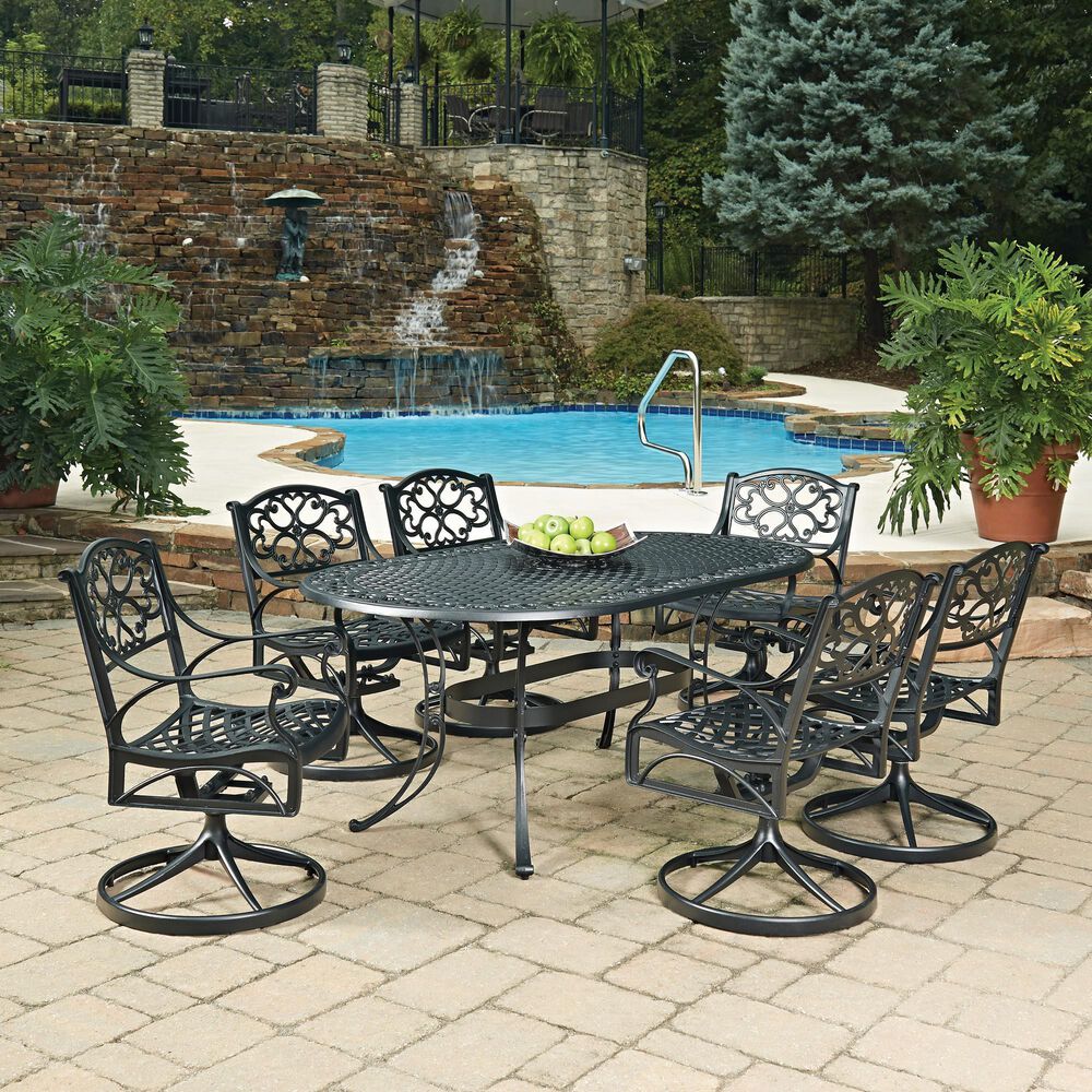 Homestyles Sanibel 7Piece Outdoor Swivel Dining Set without Cushions