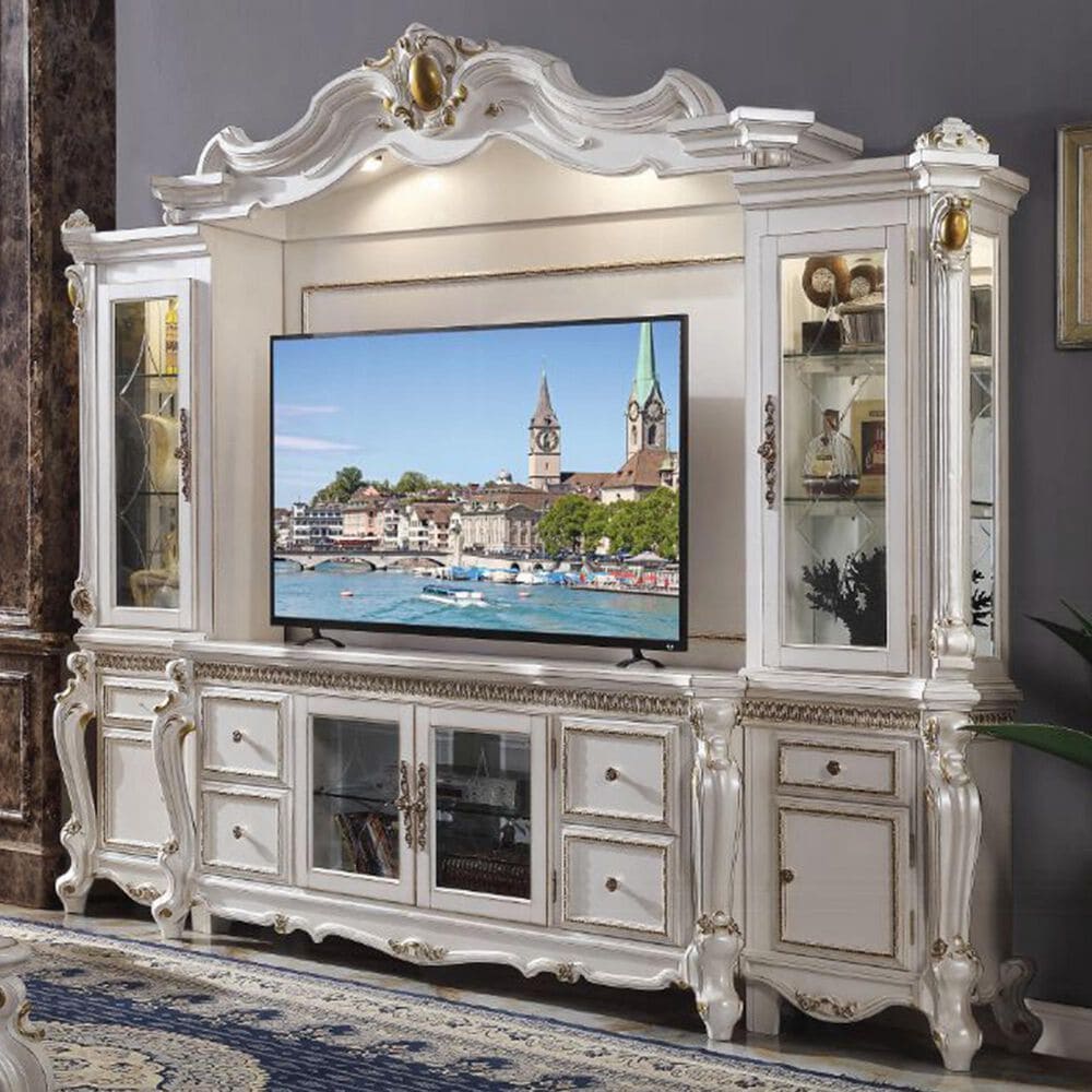 Gunnison Co. Picardy Entertainment Center in Antique Pearl, , large