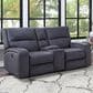 Steve Silver Lovell Power Console Loveseat in Charcoal, , large