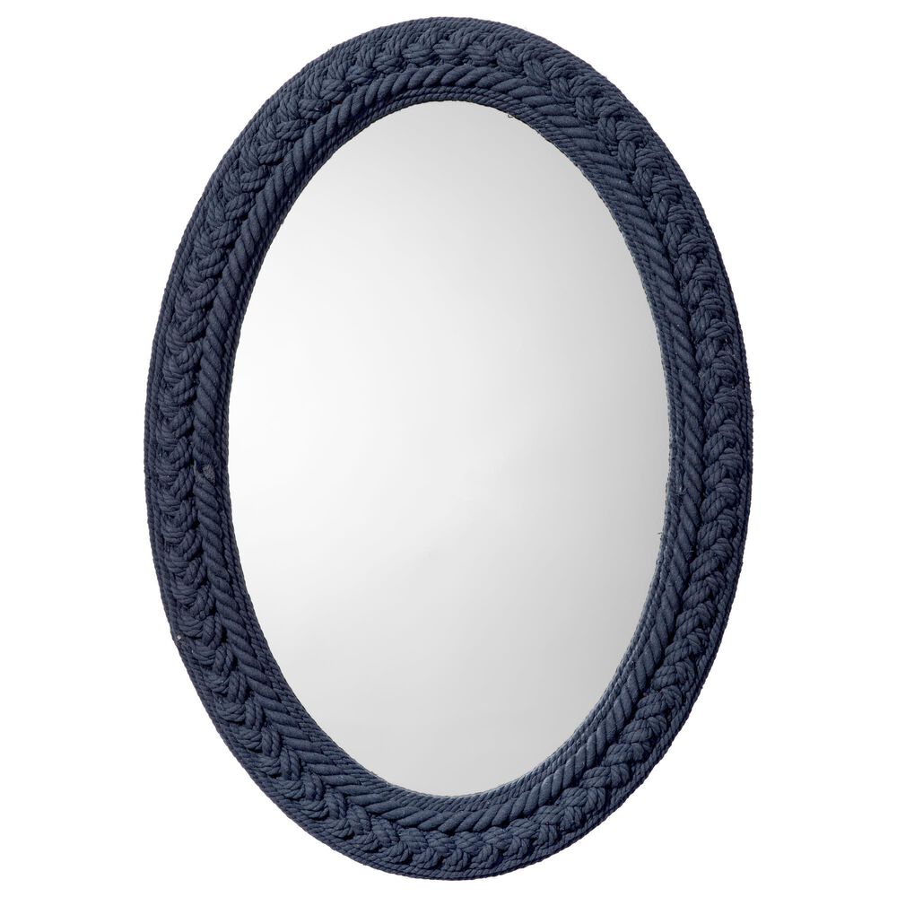 Splendor Living Glenmere Oval Wall Mirror in Indigo Blue, , large