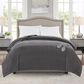 Hampton Park Electric Micro Fleece Heated Full Blanket in Grey, , large
