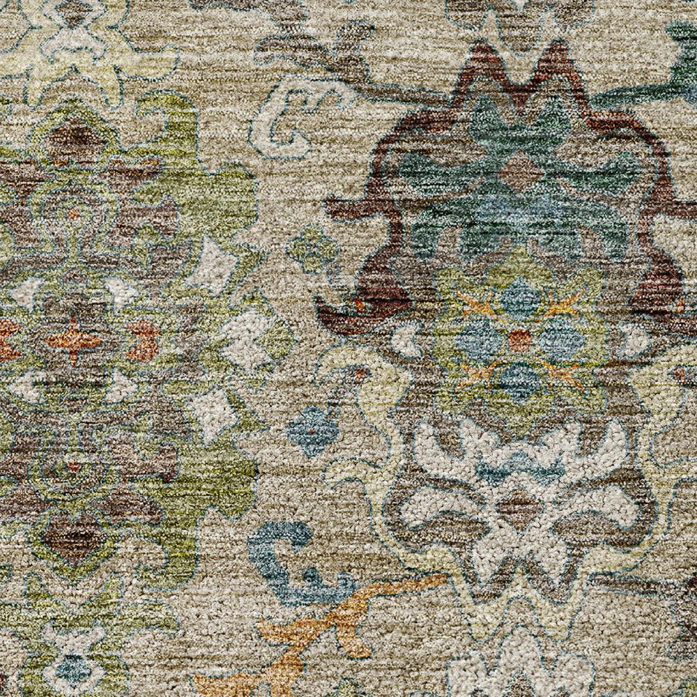 Dalyn Rug Company Silk Road Aqua, Ivory, Teal, Aloe, Brown, Taupe and Beige 8&#39; x 10&#39; Area Rug, , large