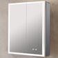 Lexora Home Mesa 24" x 28" LED Mirror Medicine Cabinet with Defogger in Aluminium, , large