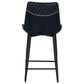 Linon Home Decor Elder 24" Counter Stool with Navy Cushion in Black, , large