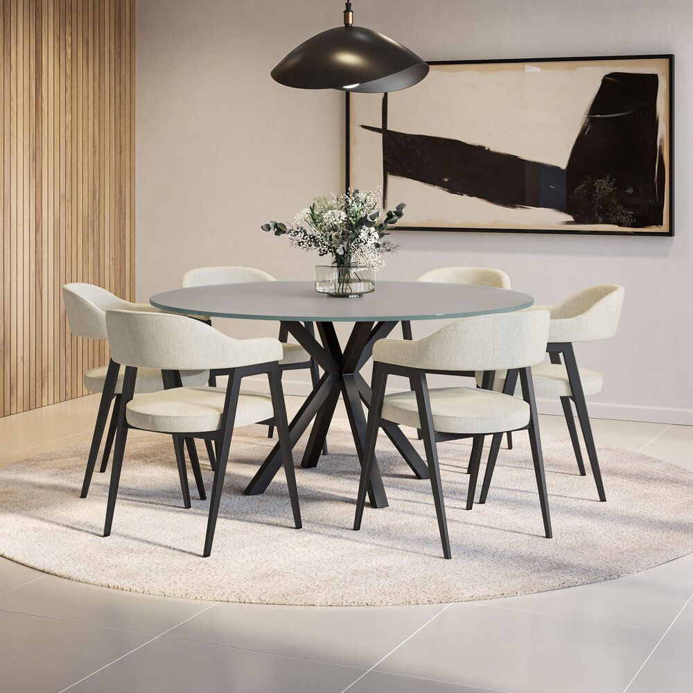 Amisco Dining Table in Black and Taupe, , large