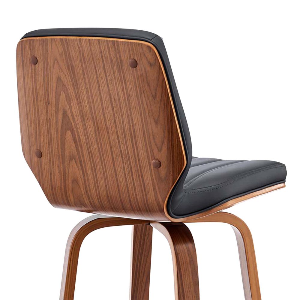 Blue River Renee 31&quot; Swivel Barstool with Gray Cushion in Walnut, , large