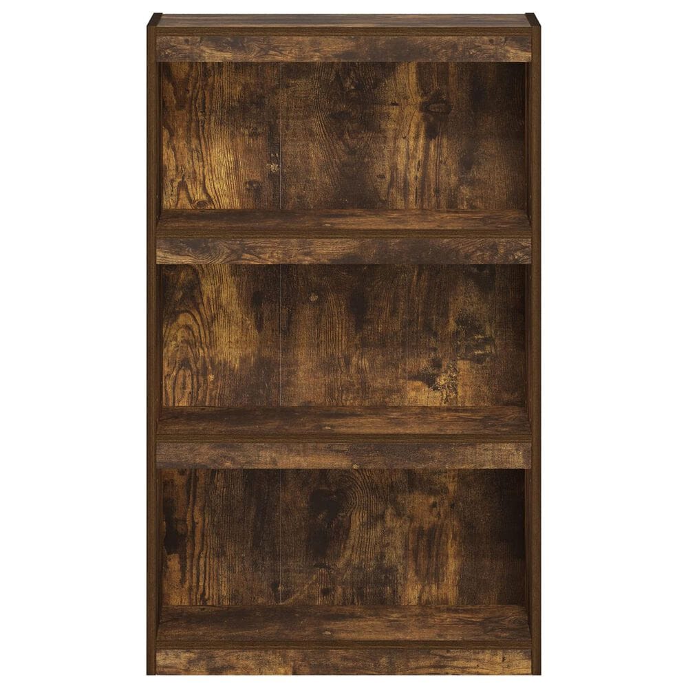 HOMLUX Enhanced Home 3-Tier Adjustable Shelf Bookcase in Amber Pine, , large