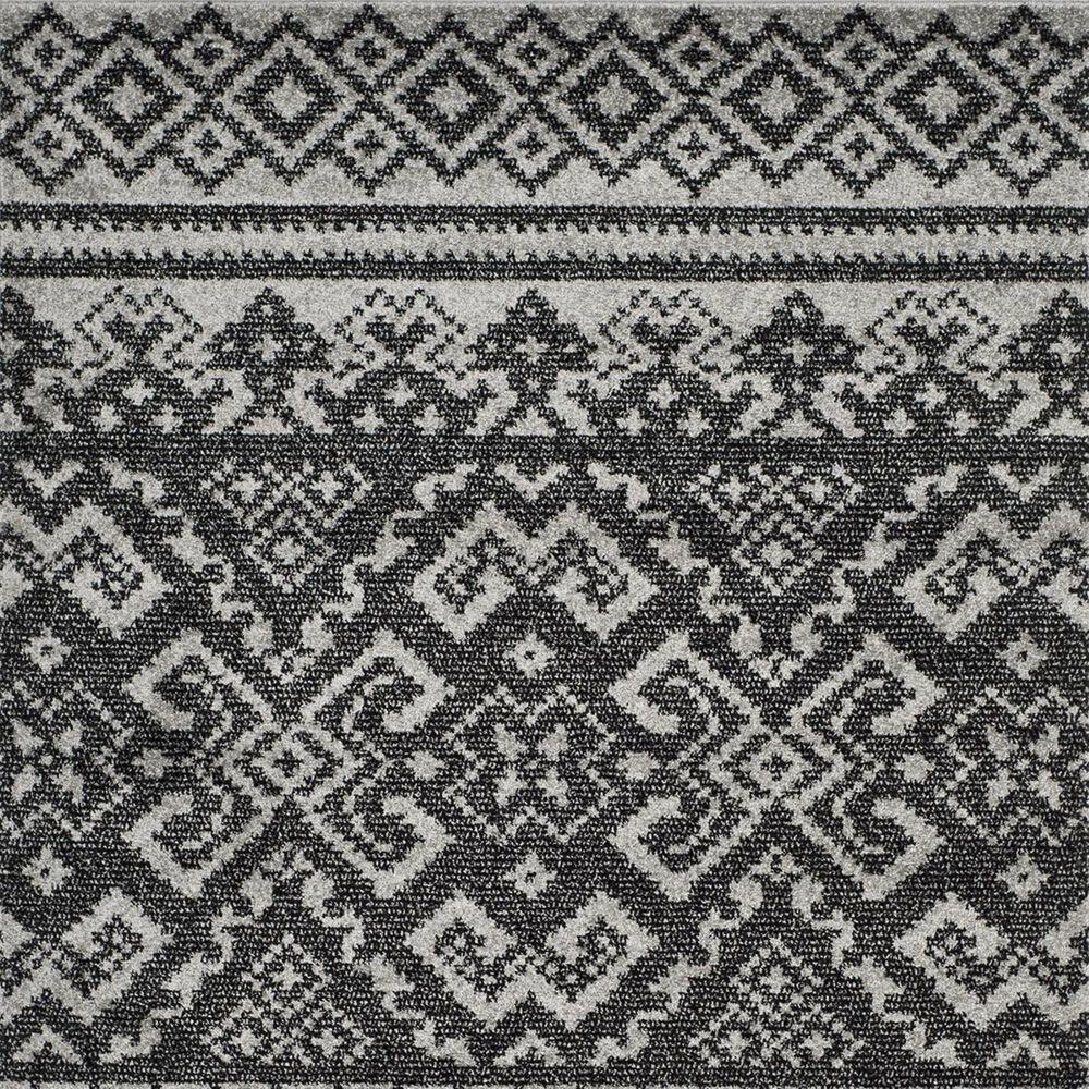 Safavieh Adirondack ADR107A-6R 6&#39; x 6&#39;  Silver/Black Round Rug, , large