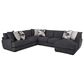 Moore Furniture Collins 4-Piece Right Facing Sectional with Chaise in Mandy Slate, , large