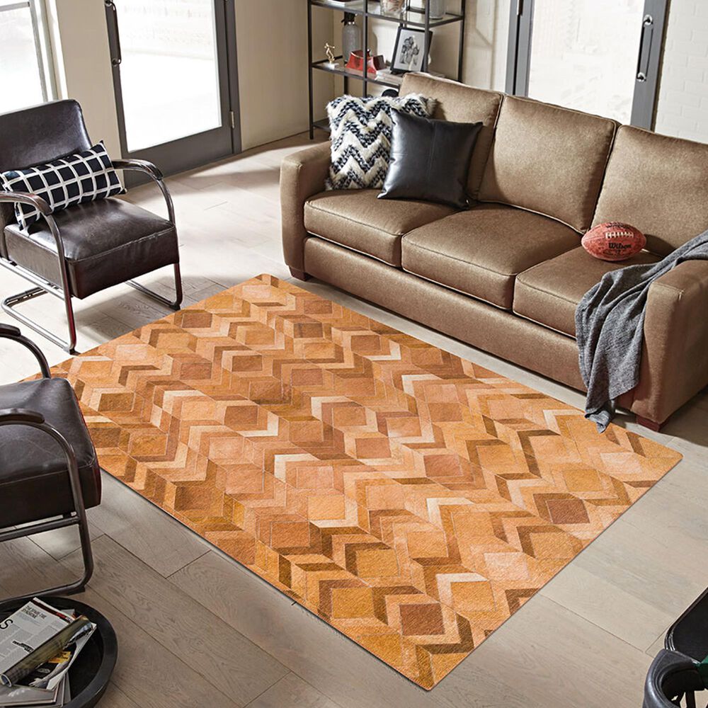 Dalyn Rug Company Durango Chevron 8&#39; x 10&#39; Spice Indoor/Outdoor Area Rug, , large
